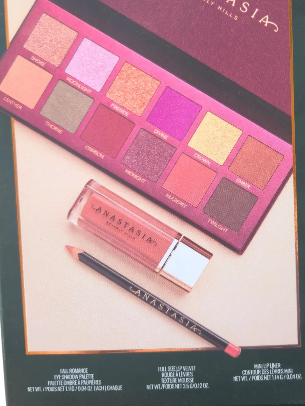 Anastasia Beverly Hills Fall Romance Deluxe Trio Eyeshadow And Lips Set